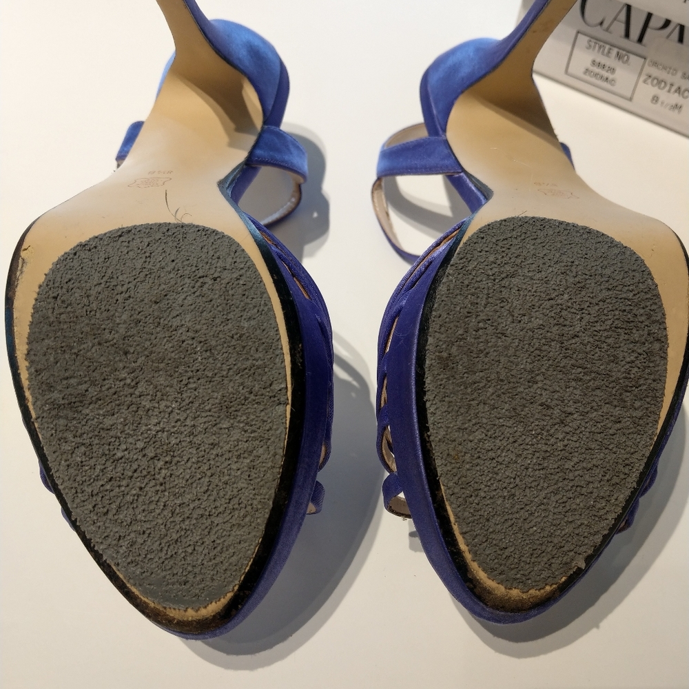 Caparros Purple Zodiac orchid satin heel sz 8.5 - Picture 9 of 9